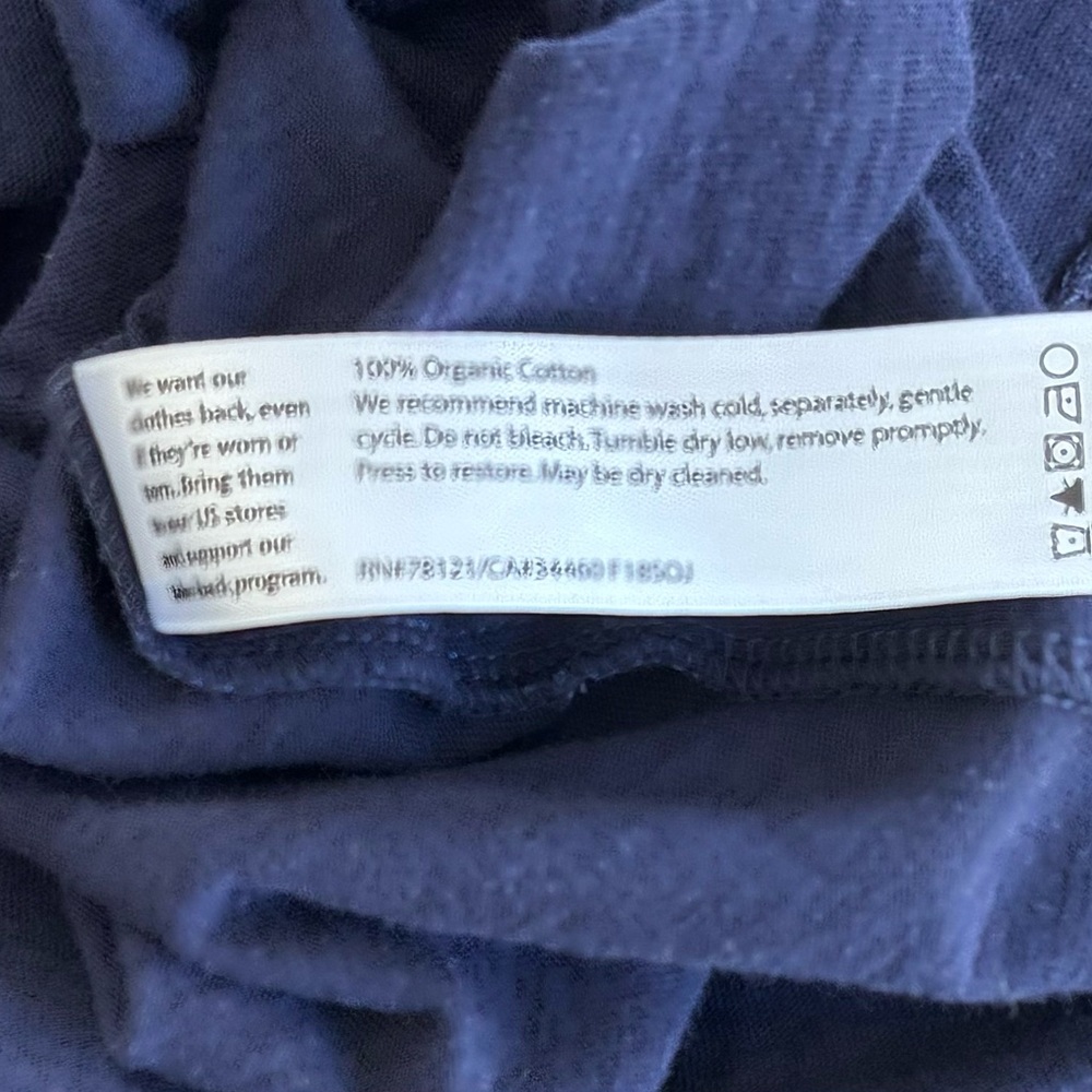 Eileen Fisher small Blue Relaxed Long Tie Sleeve Top - Picture 6 of 7